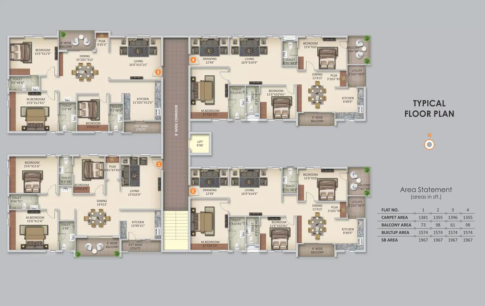 3 bhk flats for sale in alkapur township